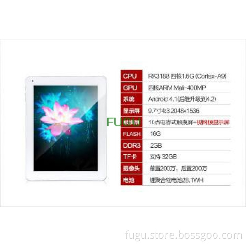 high resolution retina screen tablet pc RK 3188 QUAD Core Cortex A9